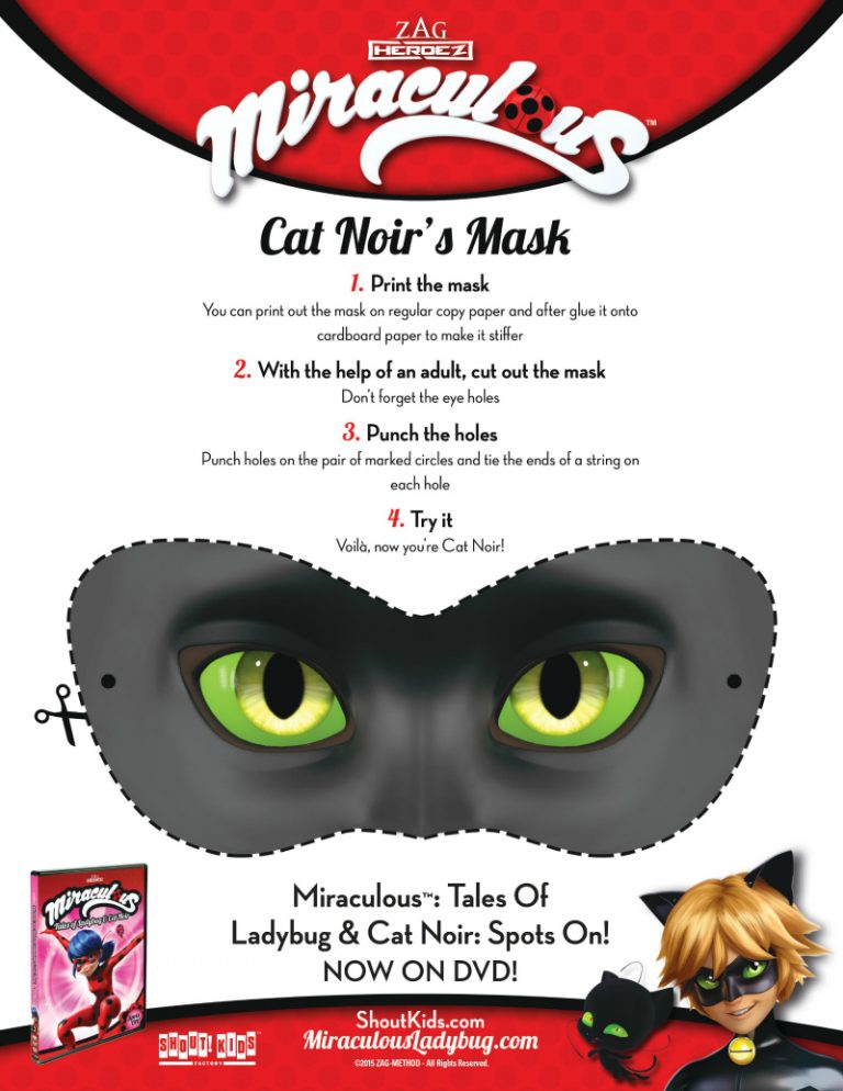 Miraculous Cat Noir Mask Craft Mama Likes This