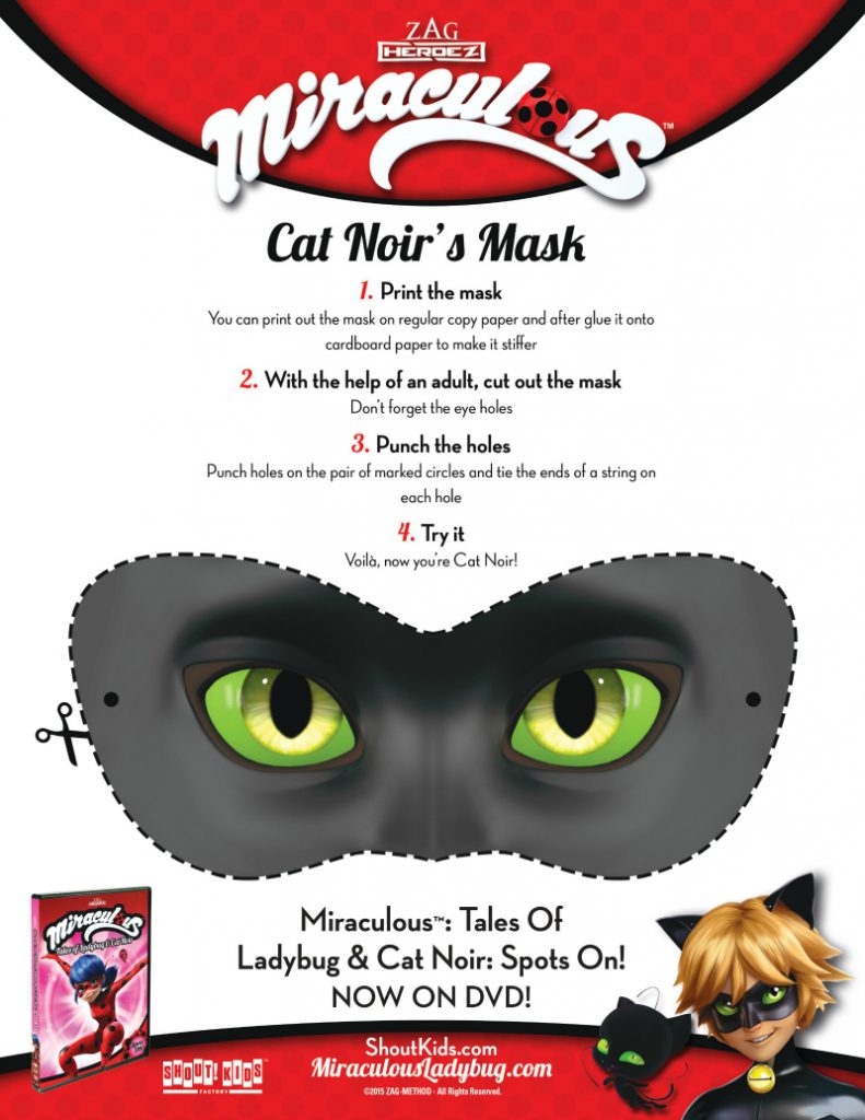 Miraculous Cat Noir Mask Craft | Mama Likes This