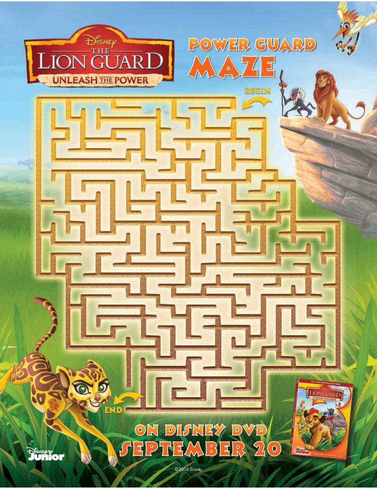 Free Disney Lion Guard Printable Maze - Mama Likes This