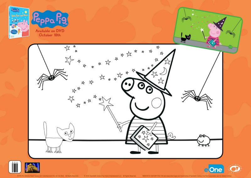 free peppa pig halloween coloring page mama likes this