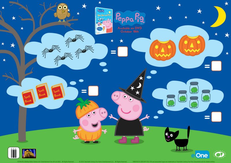 Free Printable Halloween Peppa Pig Counting Activity Page