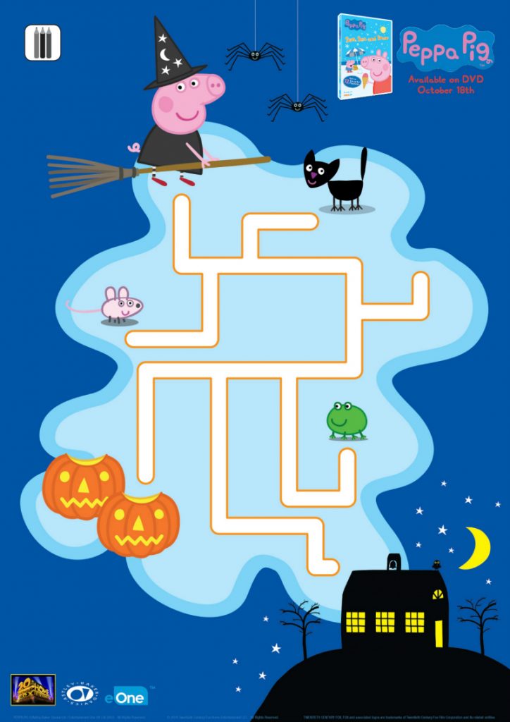 Printable Peppa Pig Halloween Maze