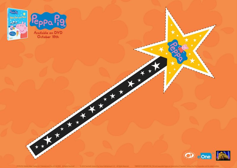 Free Halloween Printable Peppa Pig Magic Wand Craft