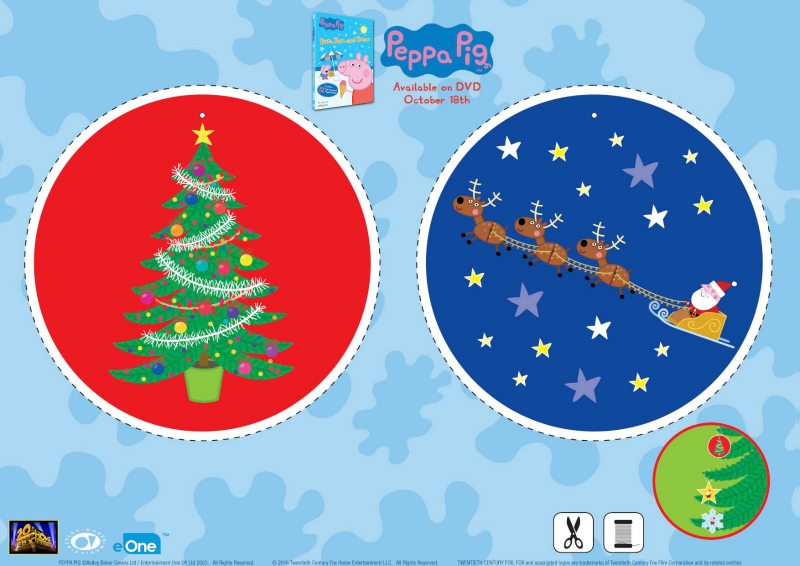 Christmas Tree Ornament Craft from Peppa Pig