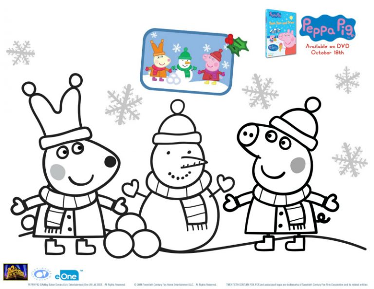 Peppa Pig Holiday Coloring Page | Mama Likes This