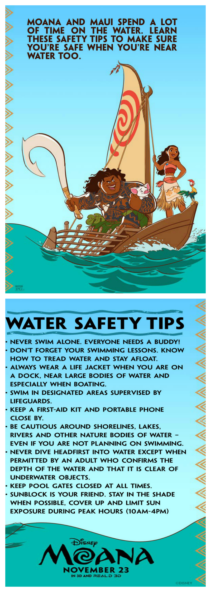 Disney Moana Water Safety Tips