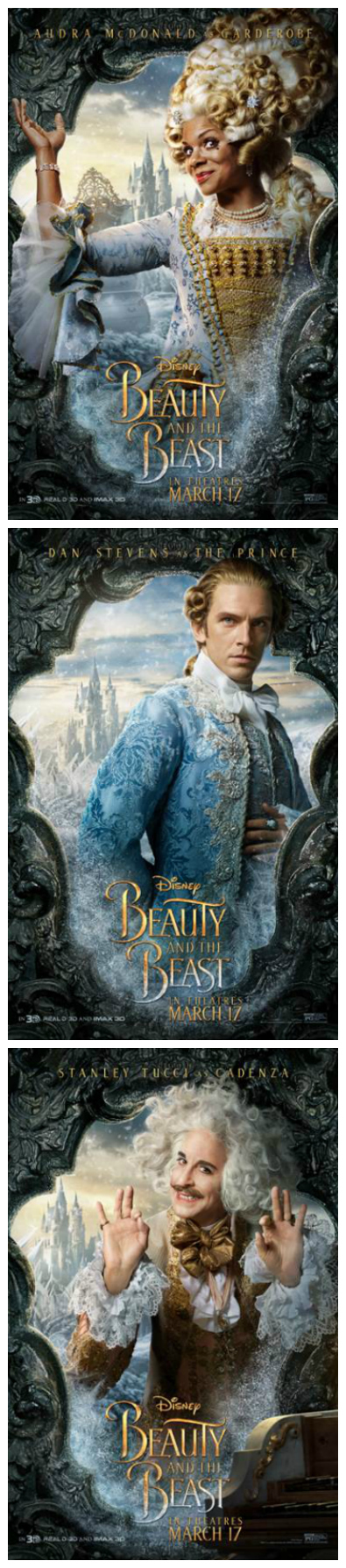 New Disney Beauty and The Beast Posters - See the Cast!