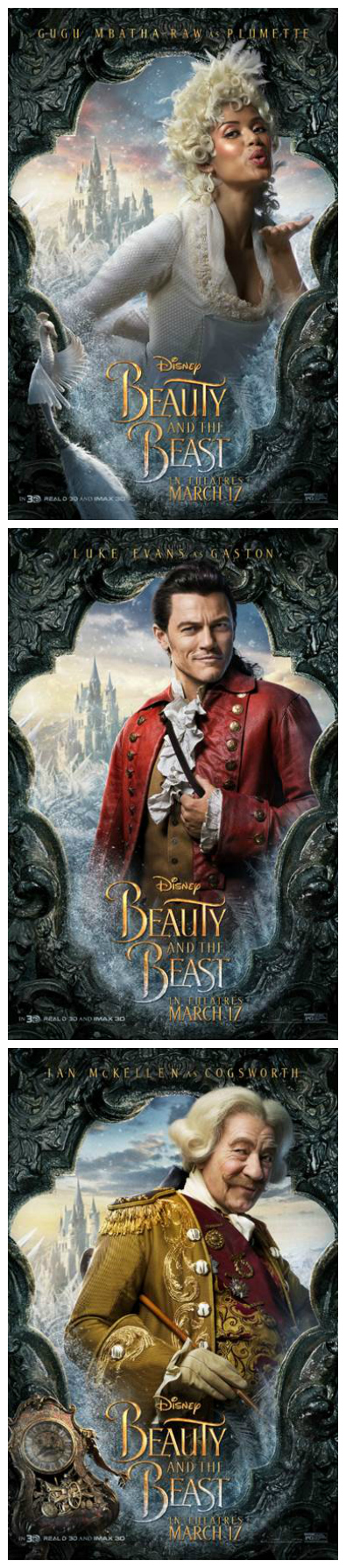 New Disney Beauty and The Beast Posters - See the Cast!