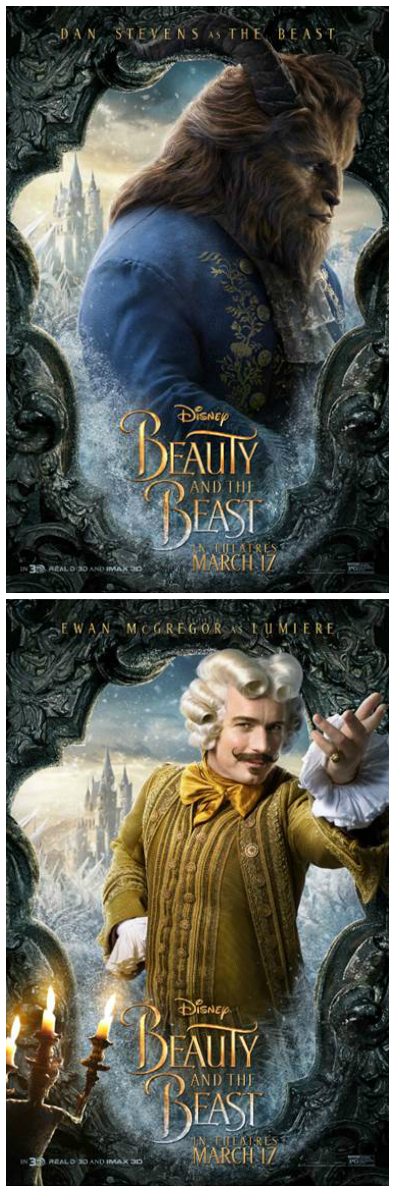 New Disney Beauty and The Beast Posters - See the Cast!