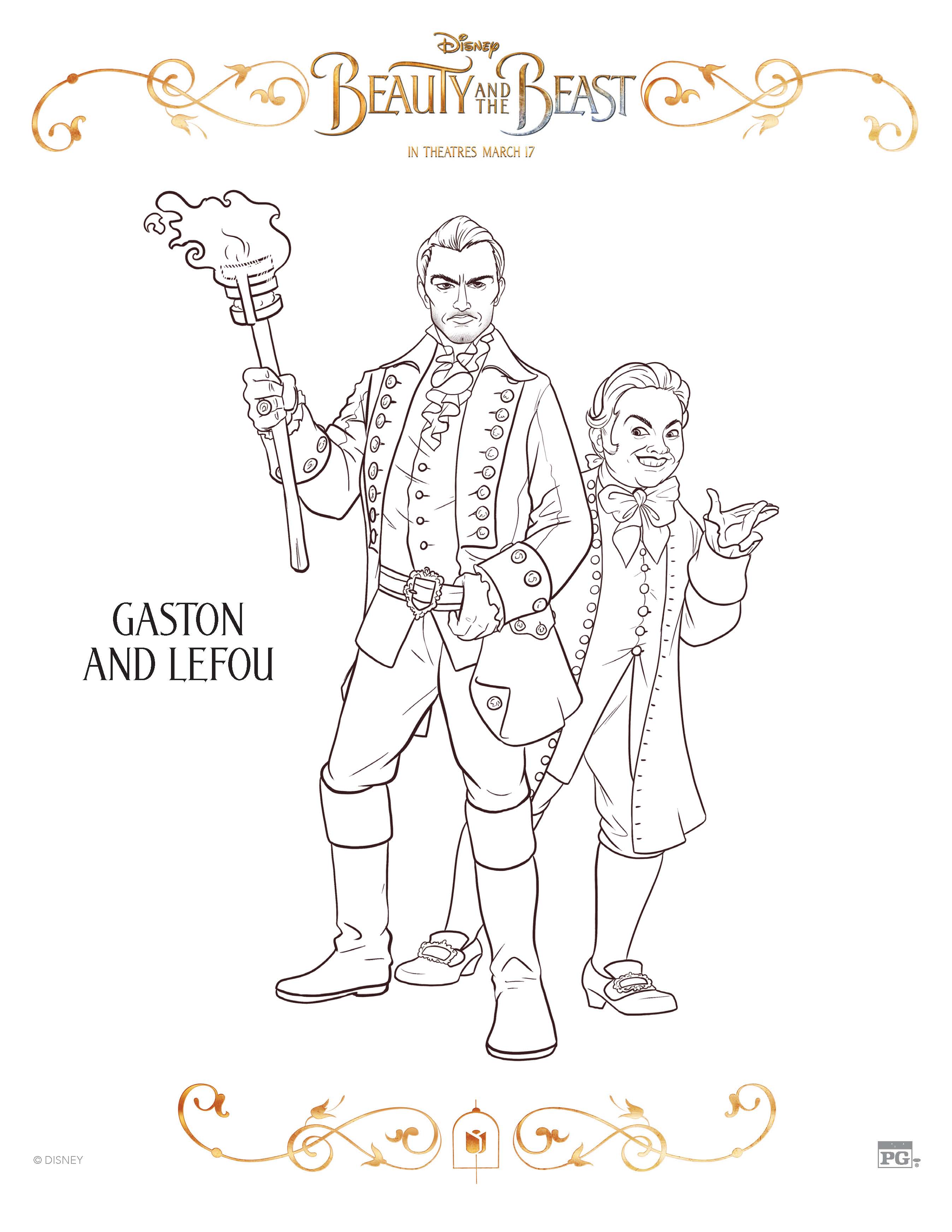 coloring pages of beauty and the beast