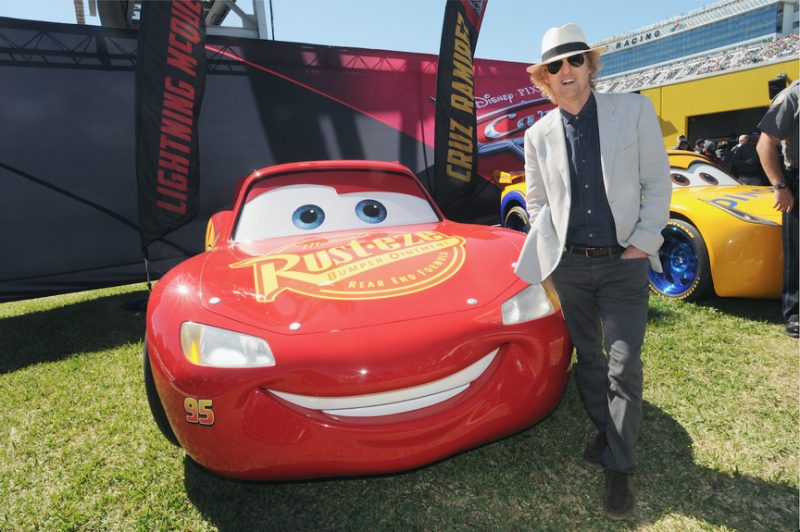 Owen Wilson (Lightening McQueen) at The Daytona 500 - Disney Cars 3