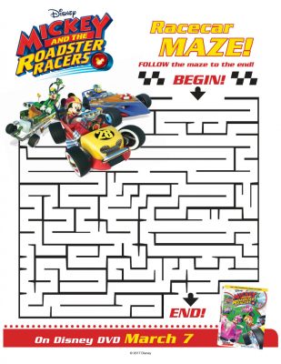 Disney Mickey and The Roadster Racers Maze