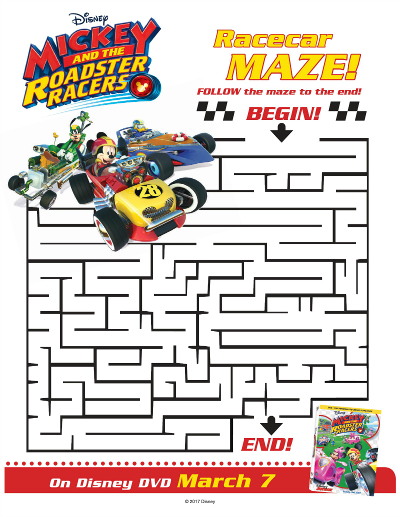 roadster racers maze from disney and mickey mouse mama likes this