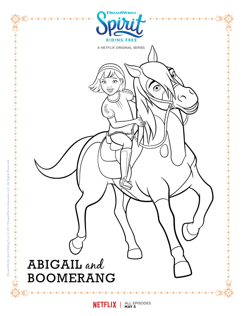 Spirit Riding Free Abigail and Boomerang Printable | Mama ...