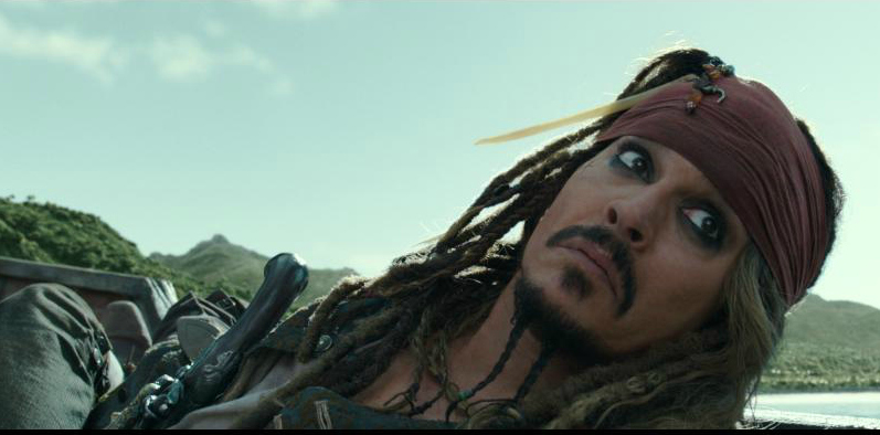 Johnny Depp in Pirates of The Caribbean Dead Men Tell No Tales