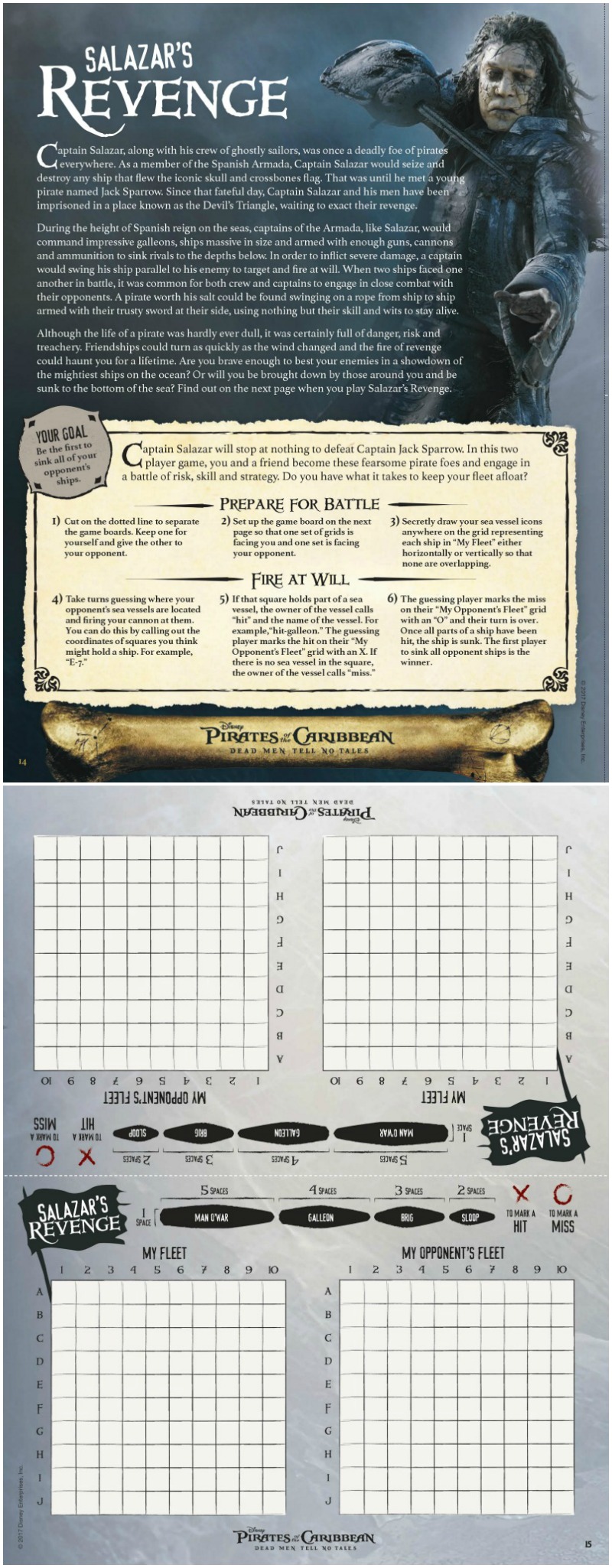 Free Printable Disney Pirates of The Caribbean Activity Page