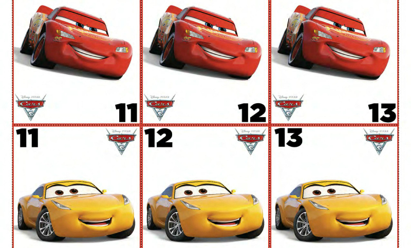 Free Disney Cars 3 Crazy 8 Card Game