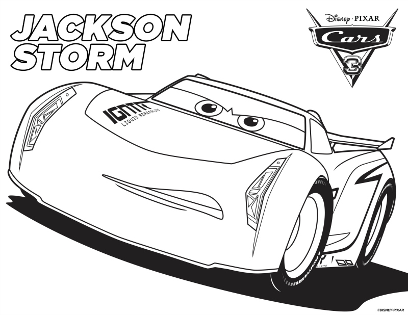 Disney Cars 3 Jackson Storm Coloring Page