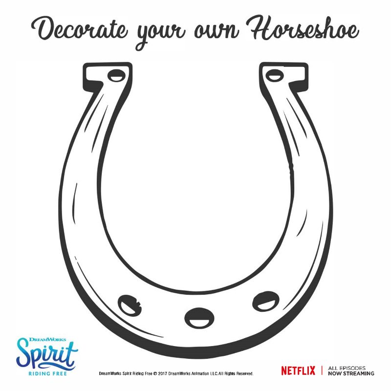 Free Spirit Riding Free Horseshoe Coloring Page - Mama Likes This