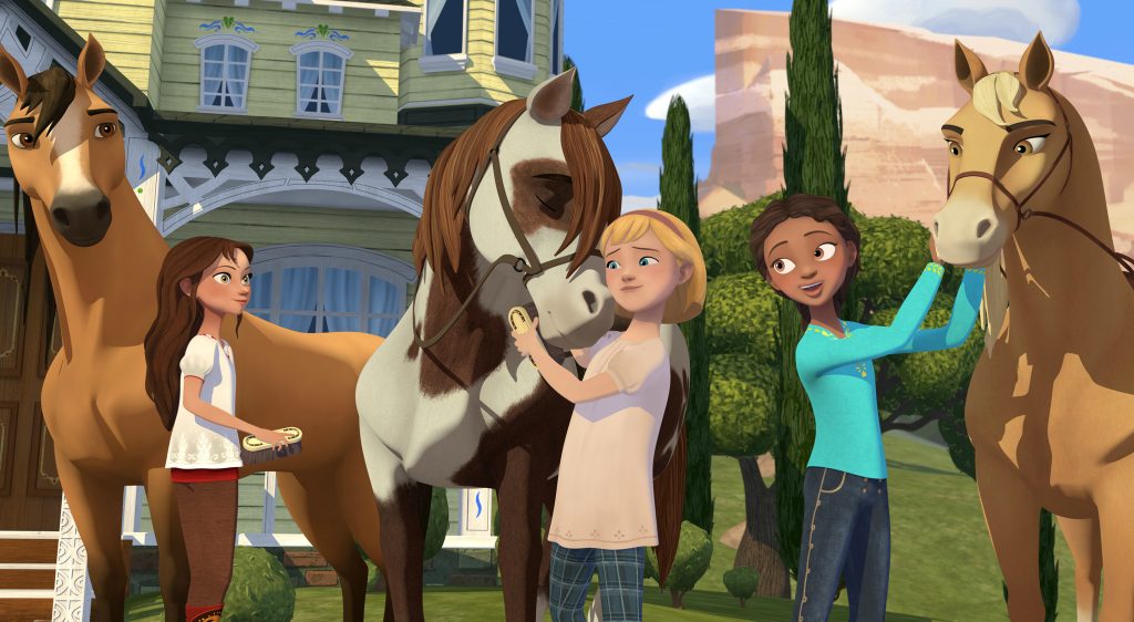 scene from spirit riding free show