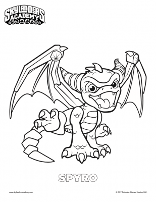 Free Skylanders Spyro Coloring Page - Mama Likes This