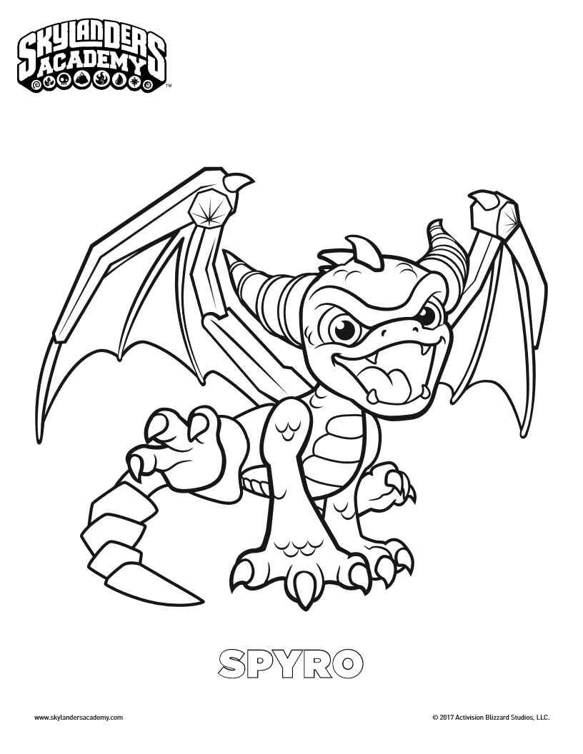 Free Skylanders Spyro Coloring Page | Mama Likes This