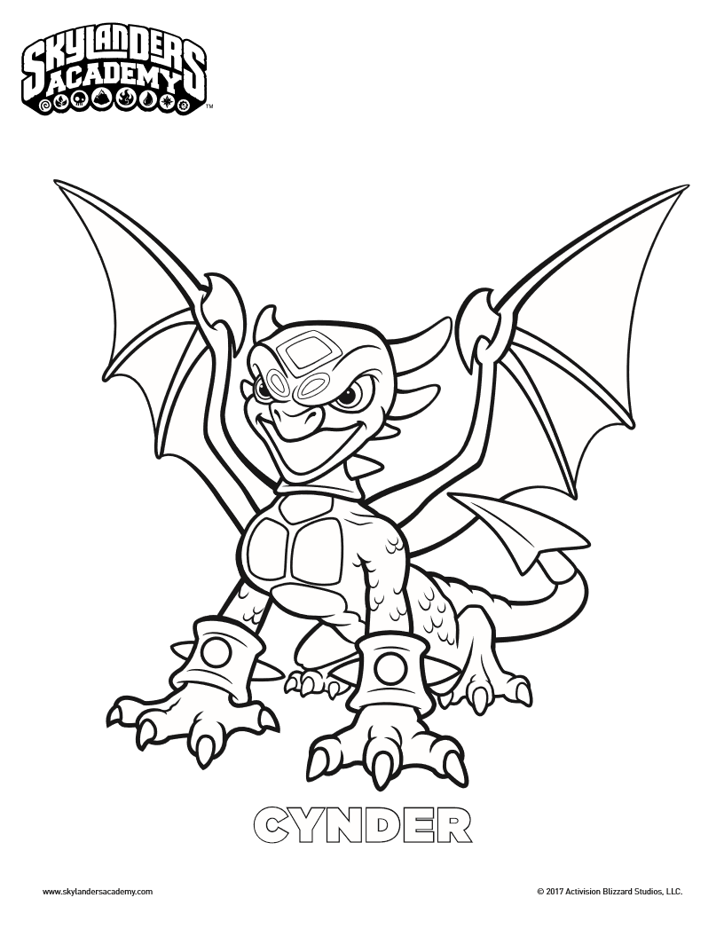 Free Printable Skylanders Cynder Coloring Page Mama Likes This