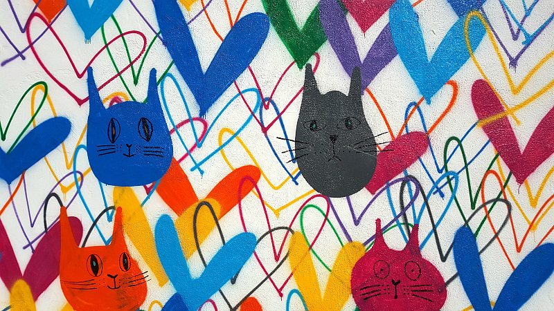 Fresh Step #LoveWall #CatLuv Mural by James Goldcrown