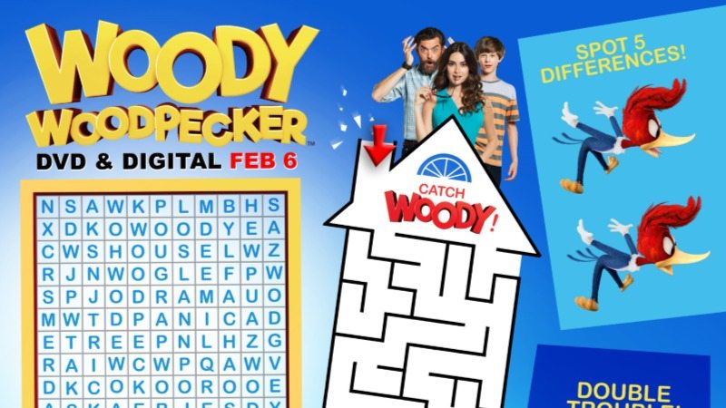 Woody Woodpecker Movie Free Printable Activity Page - Mama Likes This
