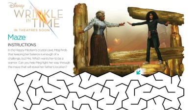 Free Disney Maze - Wrinkle in Time Printable Activity Page