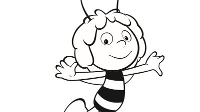 maya bee coloring page feature