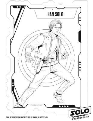 Han Solo Coloring Page - Free Printable from Solo: A Star Wars Story