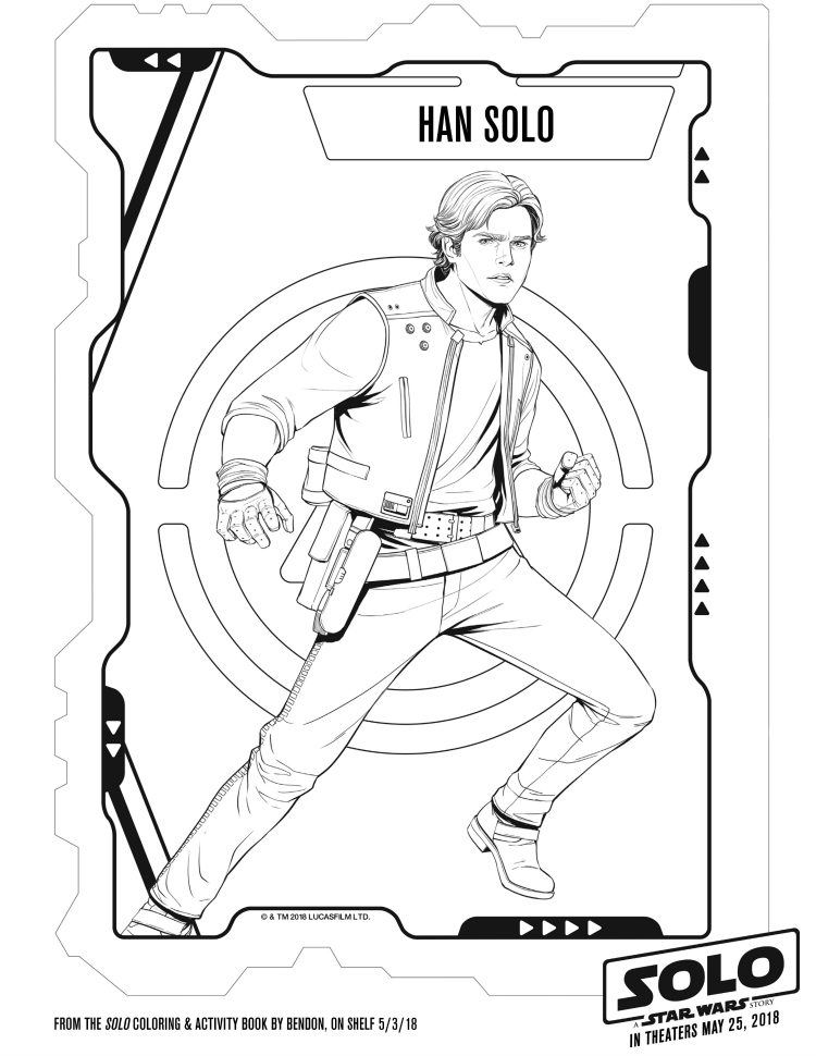 Free Star Wars Printable Han Solo Coloring Page