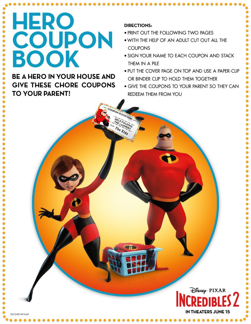 Incredibles Coupon Book - Free Printable Chore Coupons