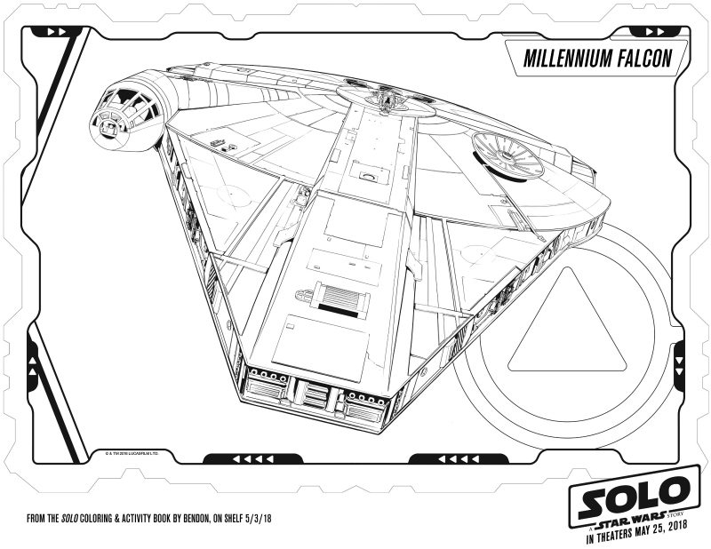 Download Millennium Falcon Coloring Page - free Star Wars download