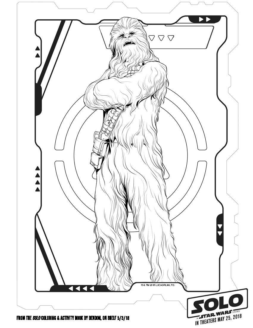 Chewbacca Coloring Page - Free Star Wars Story pdf