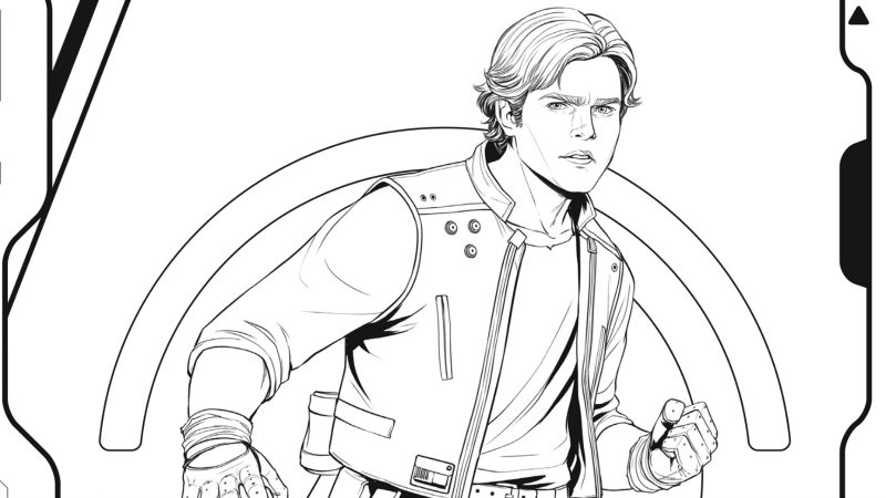 Han Solo Coloring Page - Free Printable from Solo: A Star Wars Story