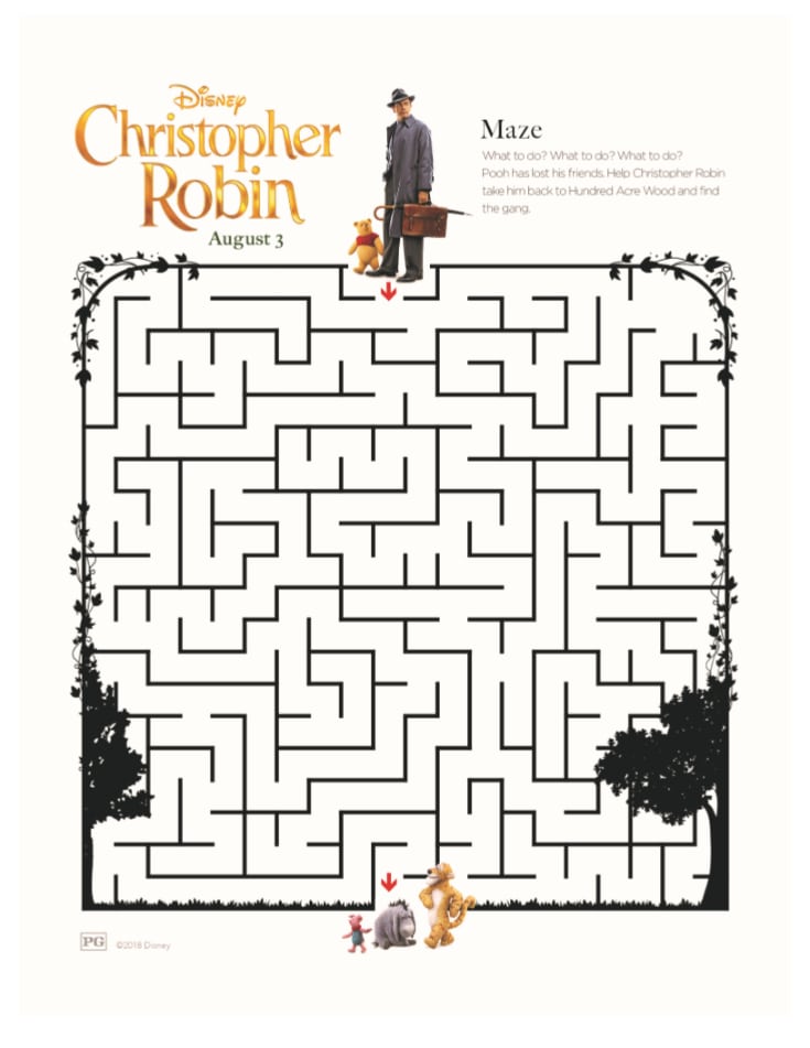 Free Printable Disney Christopher Robin Maze