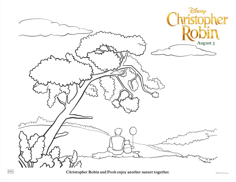 Disney Christopher Robin Coloring Page Free Printable 