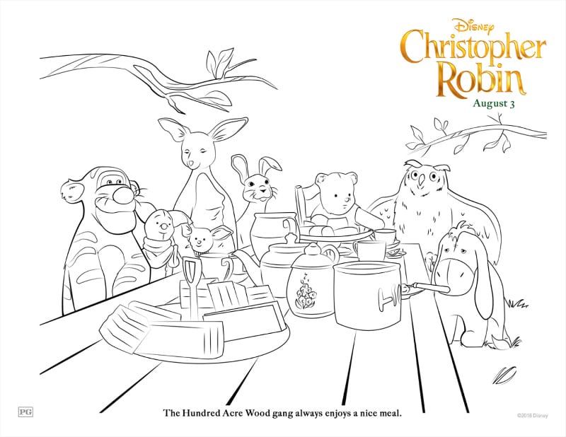 hundred acre wood coloring page