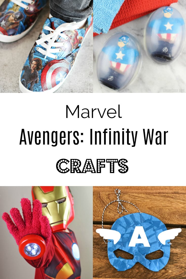 Marvel Avengers: Infinity War Crafts Round Up - DIY shoes gloves mask and more - Captain America Iron Man