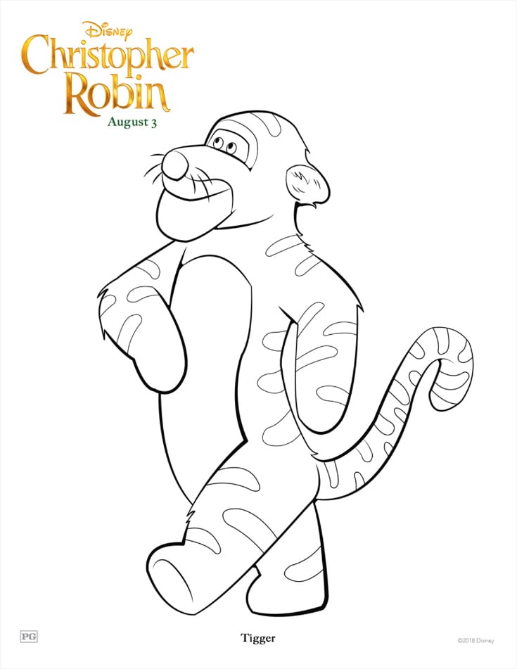 Free Disney Tigger Coloring Page #ChristopherRobin