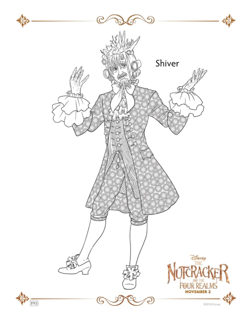 Free Disney Nutcracker and The Four Realms Shiver Coloring Page