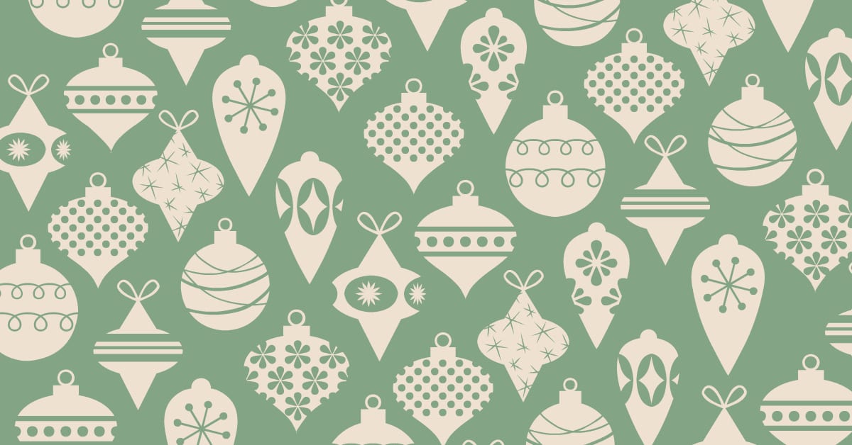 feature green ornaments