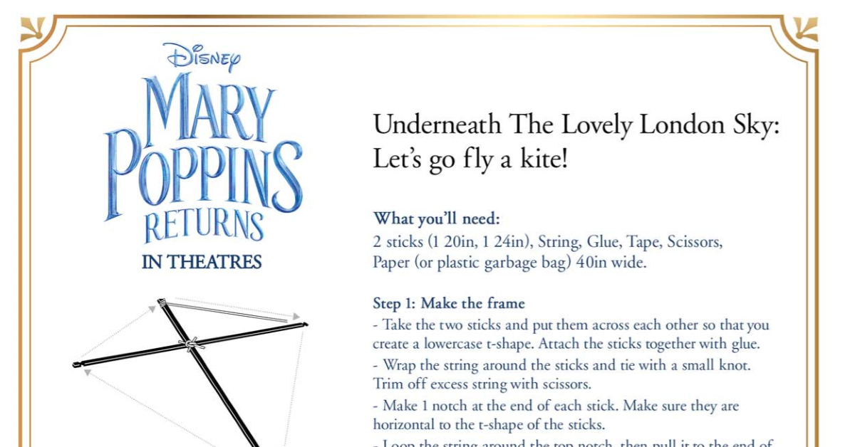 Mary Poppins Kite Craft DIY Instructions Mama Likes This