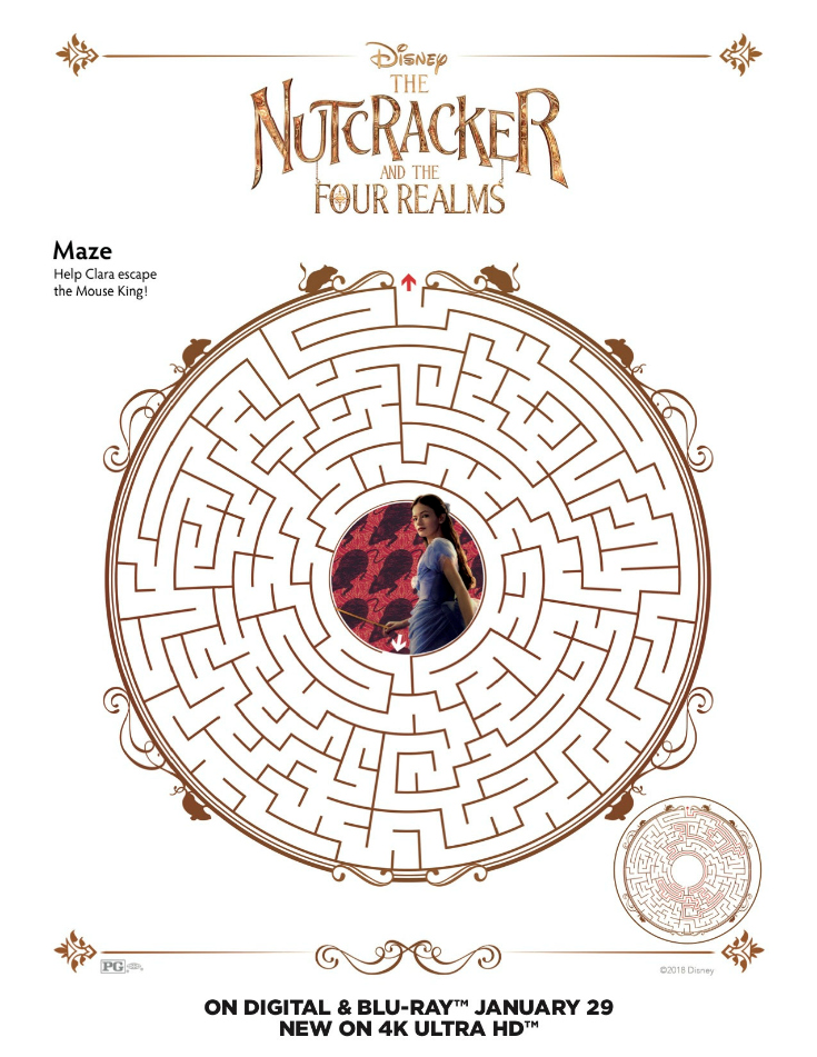 Free Printable Disney Nutcracker and the Four Realms Maze