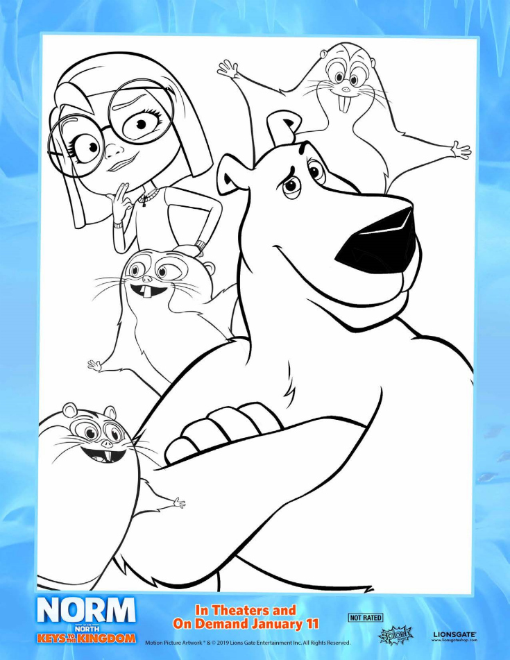 norm of the north coloring page in pdf