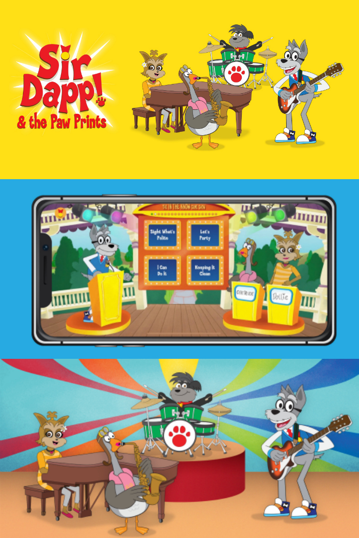 Sir Dapp Educational Game Show App for kids available on iTunes and the Google Play Store. Sir Dapp! and The Paw Prints.