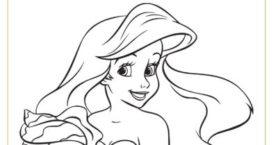 feature ariel coloring page