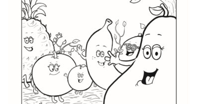 feature fruit coloring page